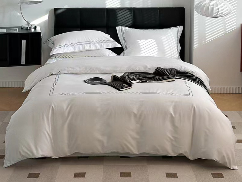 民宿四件套酒店布草宾馆套件床单被套全棉贡缎批发酒店床品四件套