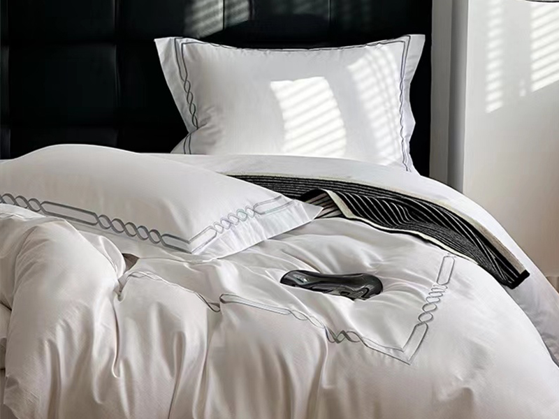 民宿四件套酒店布草宾馆套件床单被套全棉贡缎批发酒店床品四件套