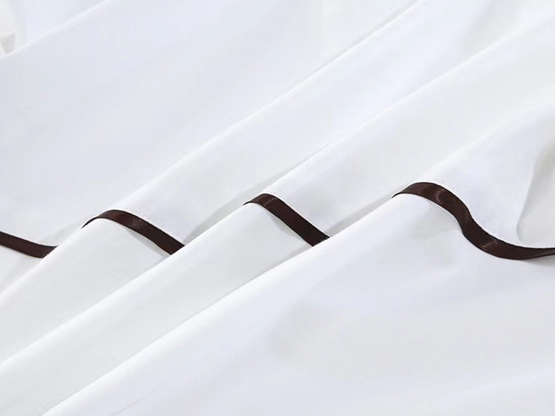 酒店四件套嵌条床品套件批发全棉床单被套五星级酒店布草