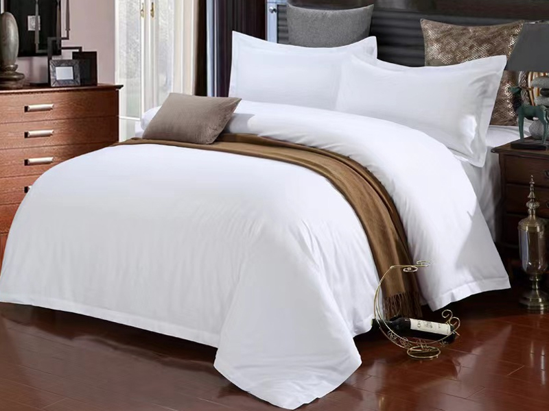 酒店布草80支贡缎纯棉床上用品民宿宾馆被套酒店床品四件套批发